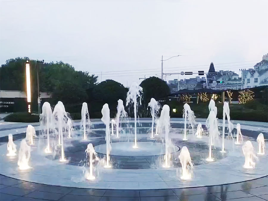青岛小区示范区低压泵喷泉