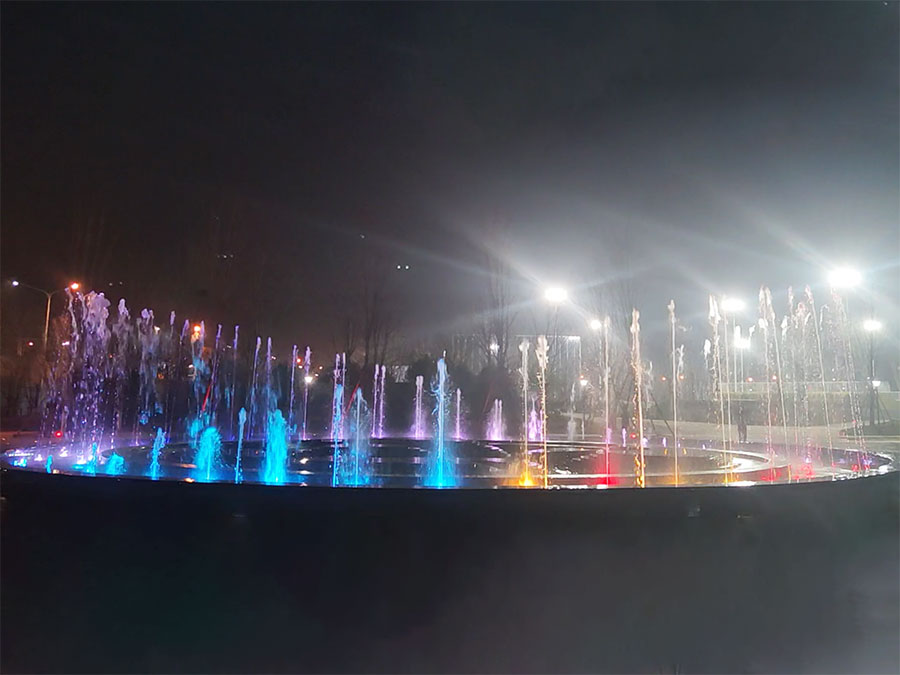 济南唐冶公园音乐喷泉